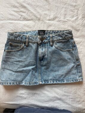BDG Light Wash Denim Mini Skirt
